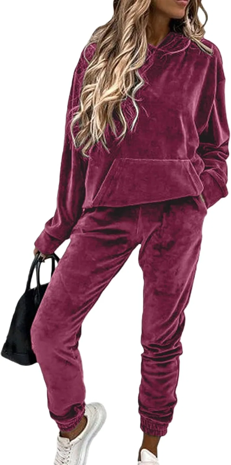 Спортивный костюм из велюра, Hot Pink