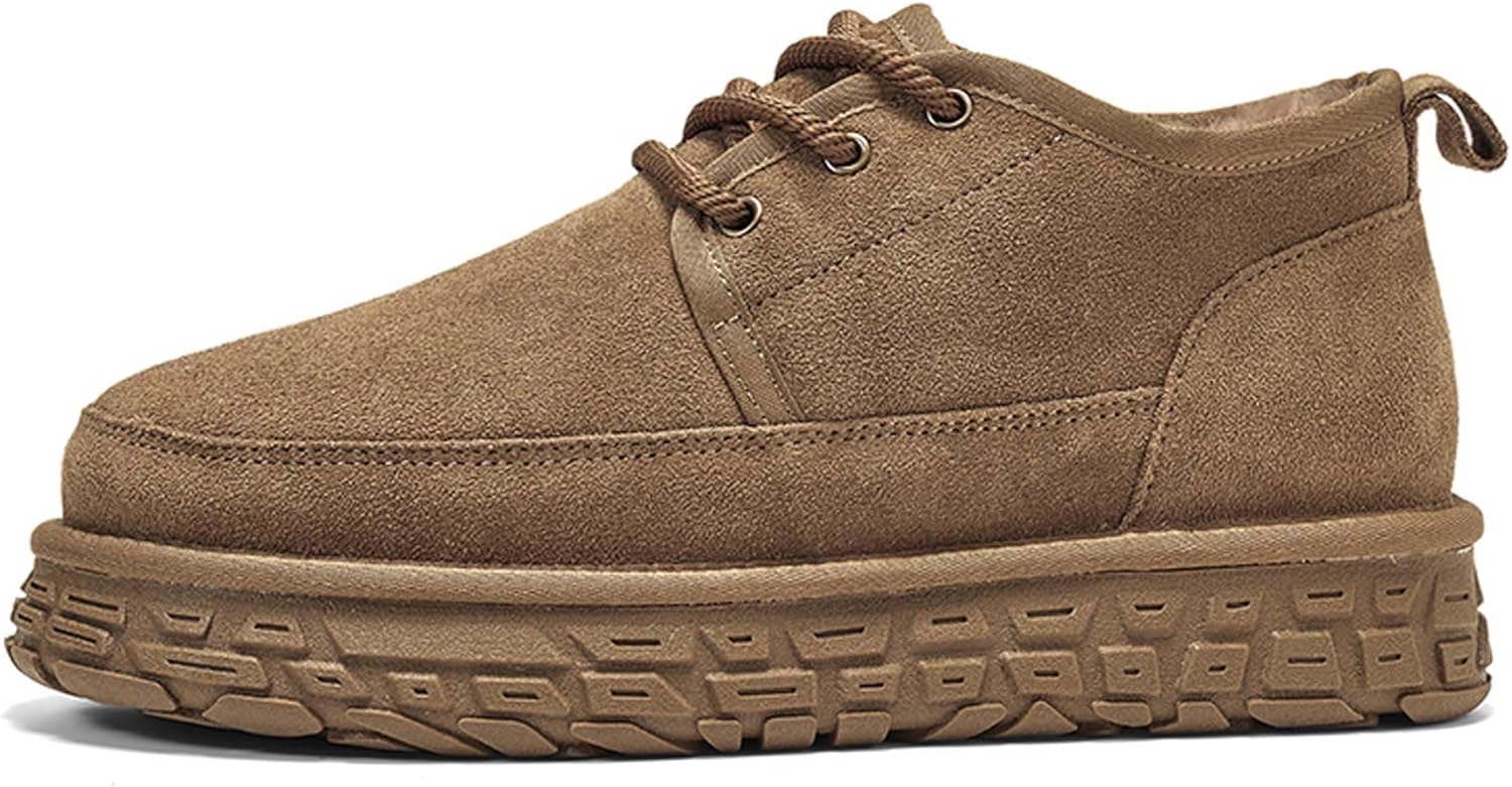 

Зимние мужские легкие снегоступы из коровьей замши, удобные и модные хлопковые ботинки Generic, Licorice