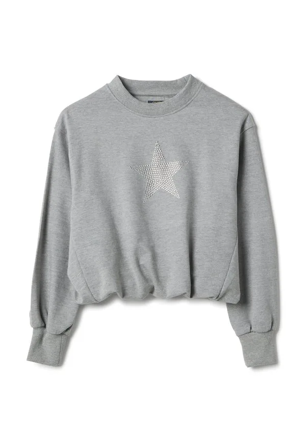 Свободный крой, толстовка со звездами Ovs, Grey Marl