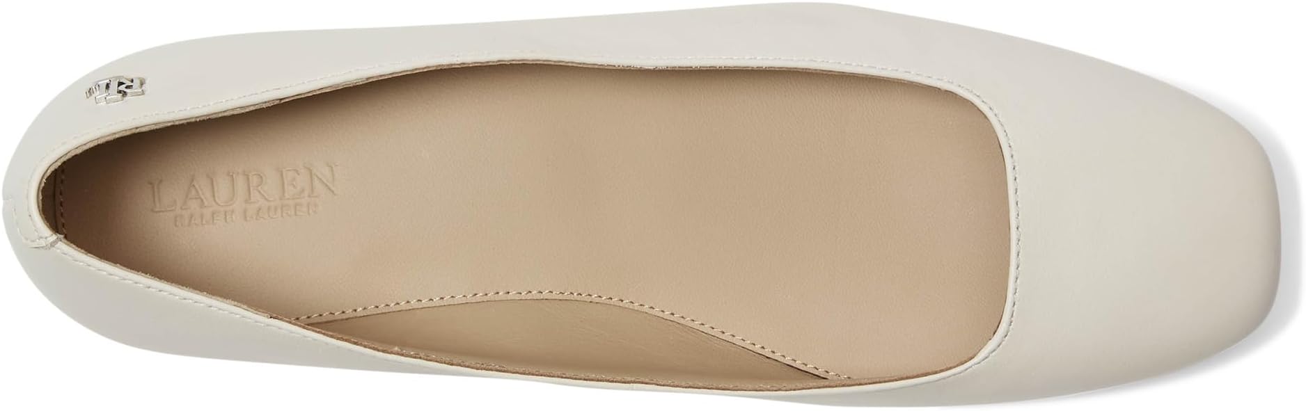 Балетки Lauren Ralph Lauren Women's Emellie Nappa Leather Ballet Flat, Soft White — фото 2