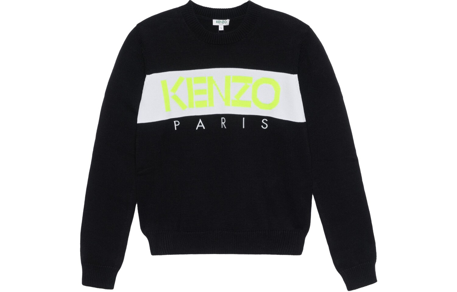 

Толстовка Kenzo женская, черный / салатовый