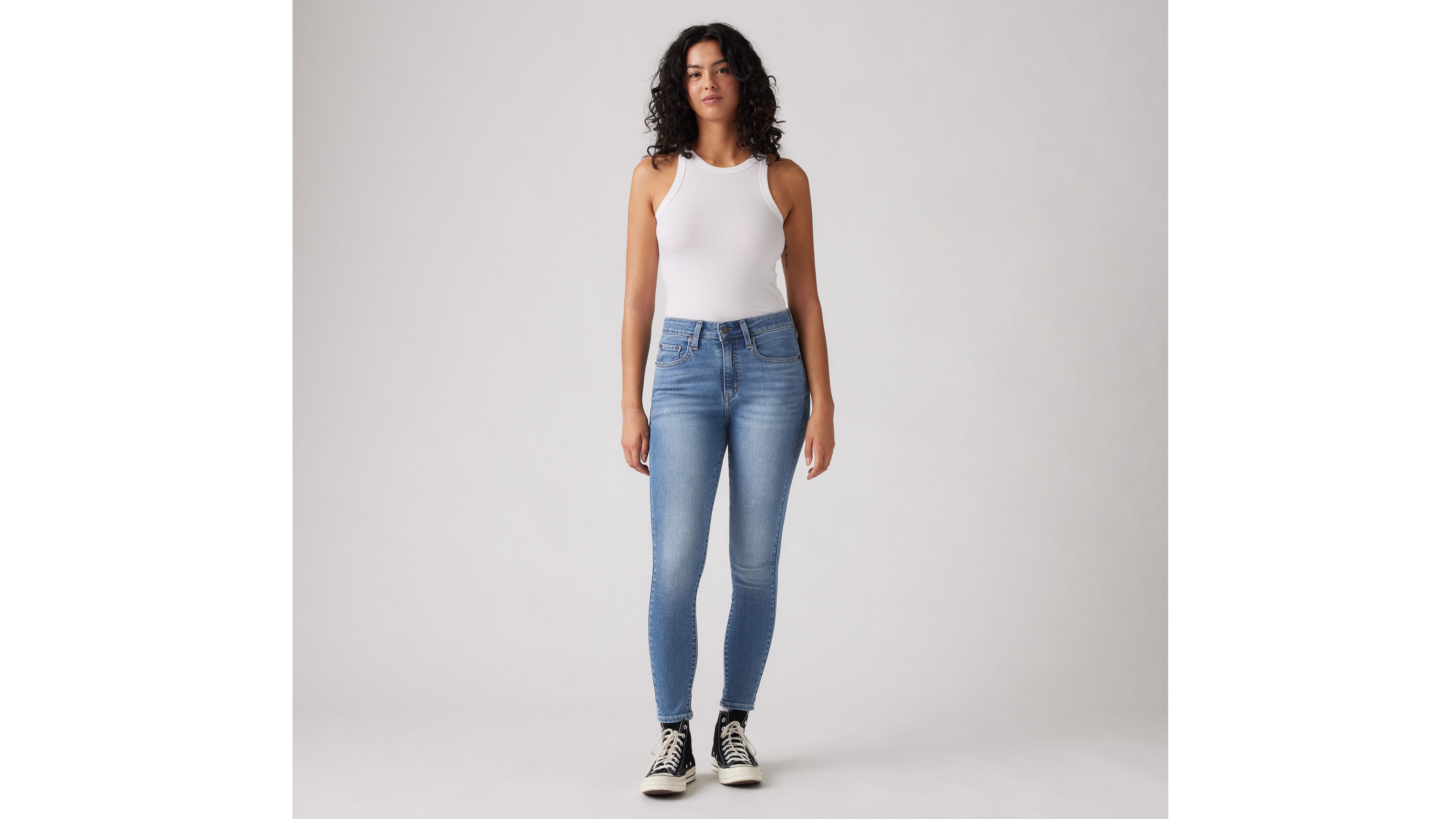 721 Узкие женские джинсы с высокой талией Levi's, Eternal Indigo Mid - Medium Wash — фото 2