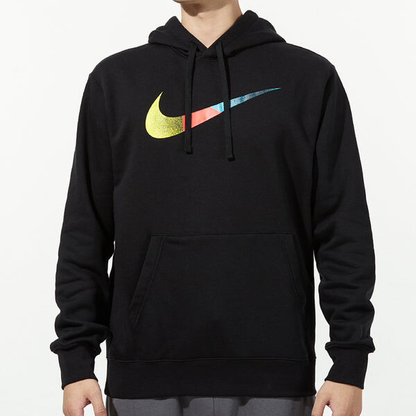 Толстовка men's nsw bb po hdy swsh brnd riff contrasting colors logo sports pullover black Nike, черный — фото 3