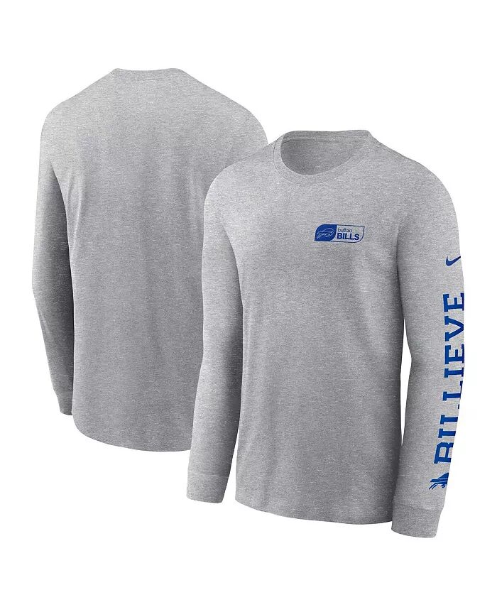 

Футболка мужская с длинным рукавом Buffalo Bills All Out, серая, цвет Heather Grey Nike