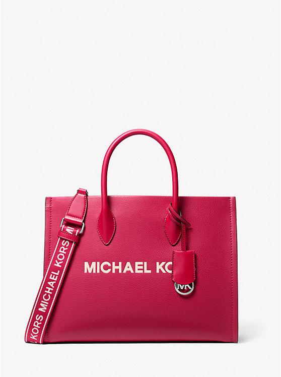 

Сумка-Тоут Mirella среднего размера из шагреневой кожи Michael Kors, красный