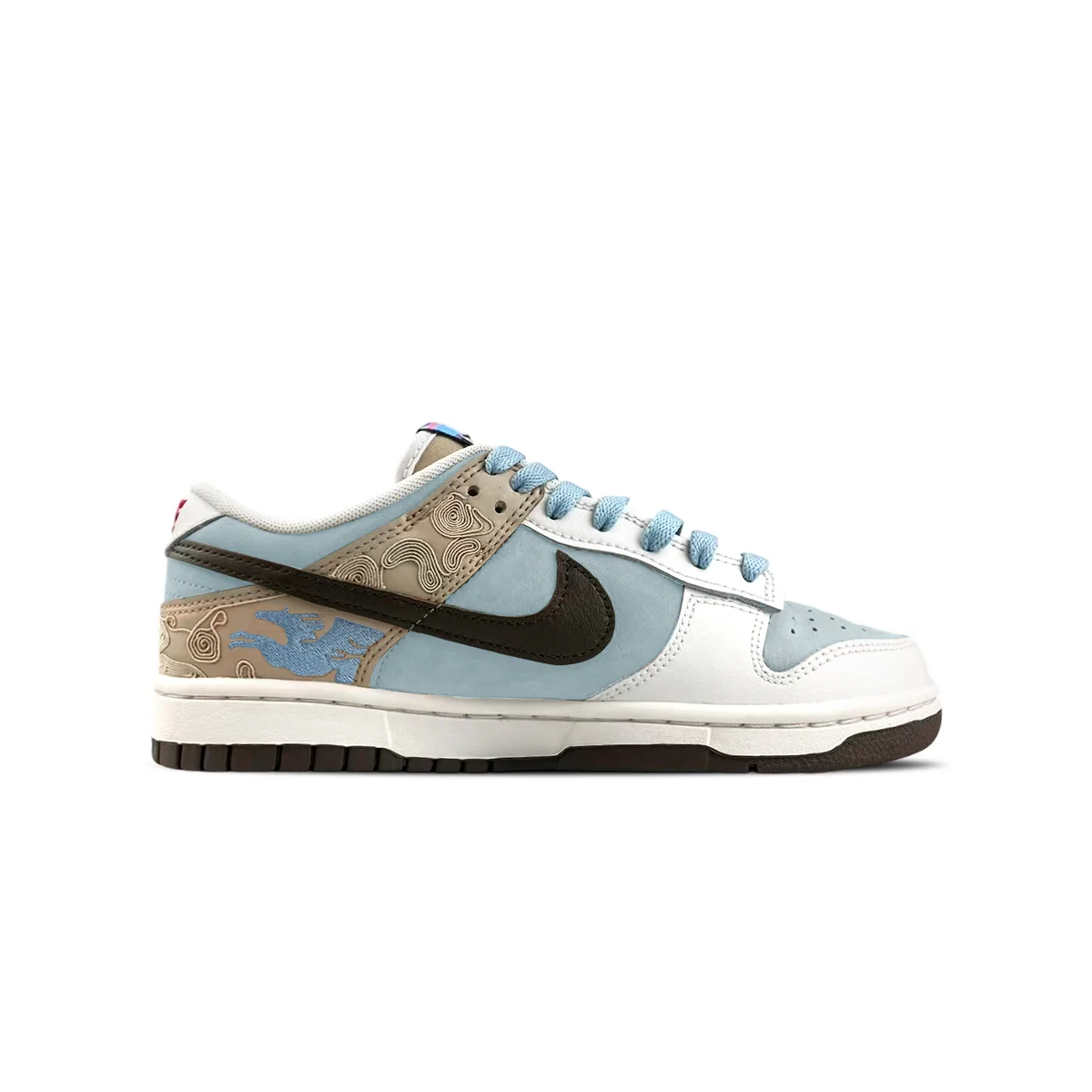 Nike Кроссовки Dunk Low Skateboard мужские синие коричневые — фото 3