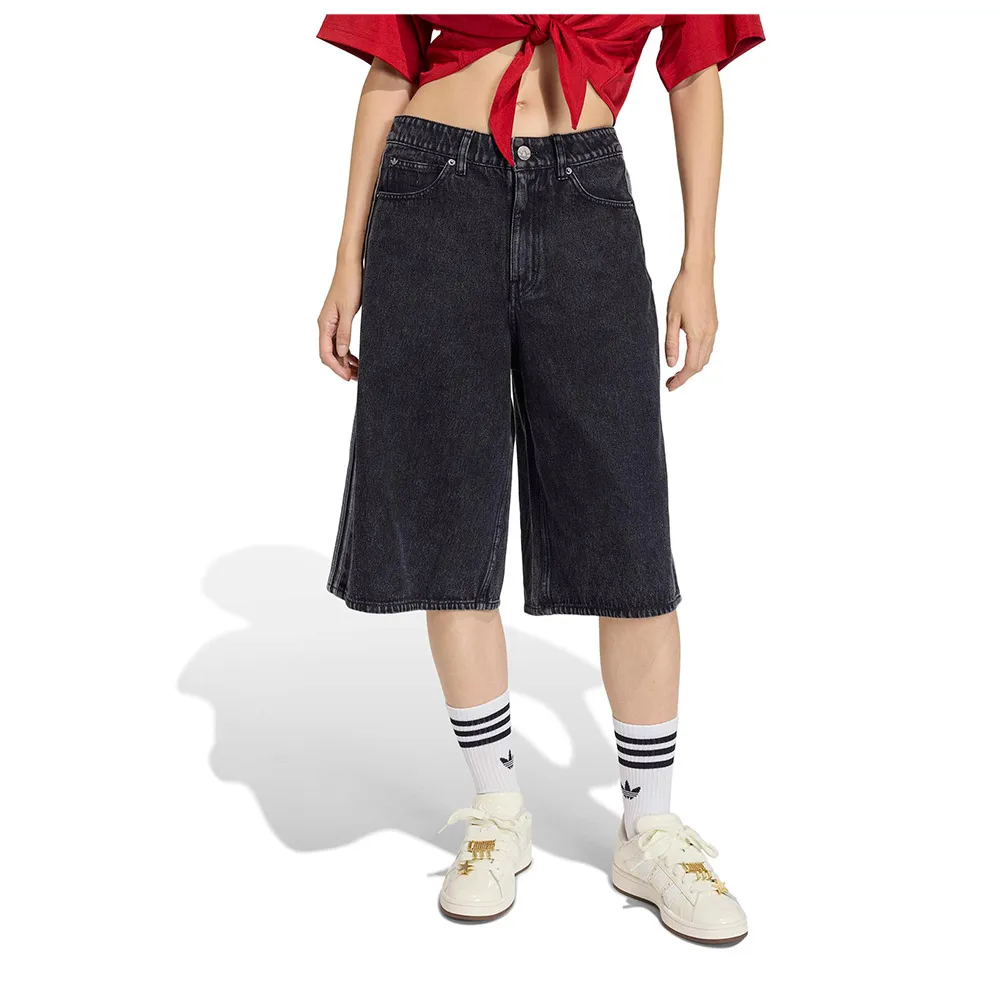 Джинсовые шорты adidas Originals Firebird Jorts, черный