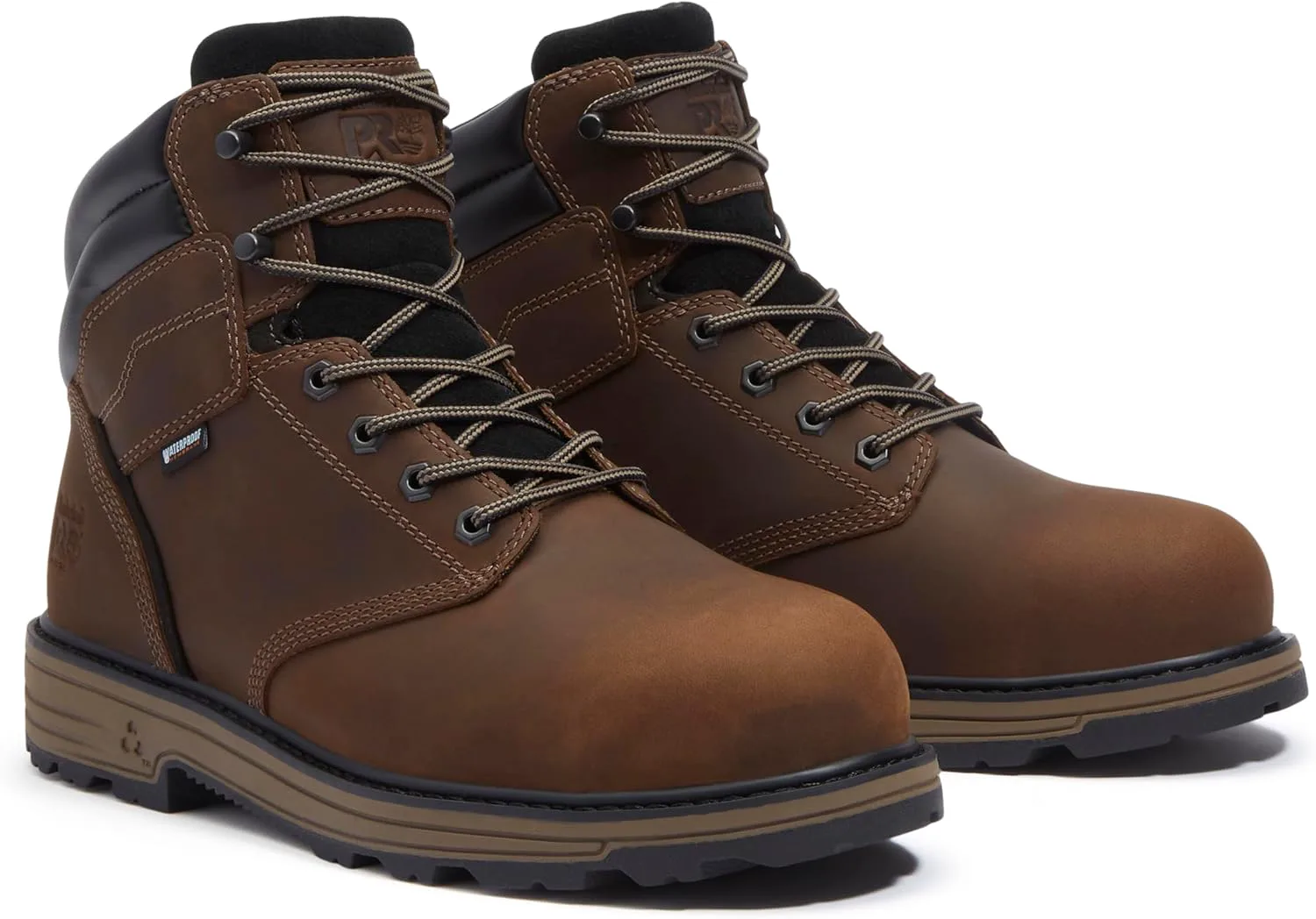 Мужские рабочие ботинки Timberland PRO Titan Tasker с 6-дюймовым верхом, алюминиевым защитным носком, водонепроницаемые, для промышленного использования, темно-коричневый — фото 2