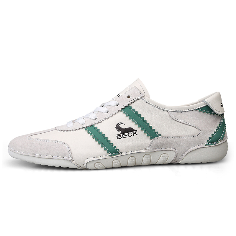 

Нескользящие износостойкие низкие повседневные туфли для мужчин BECK, White Green