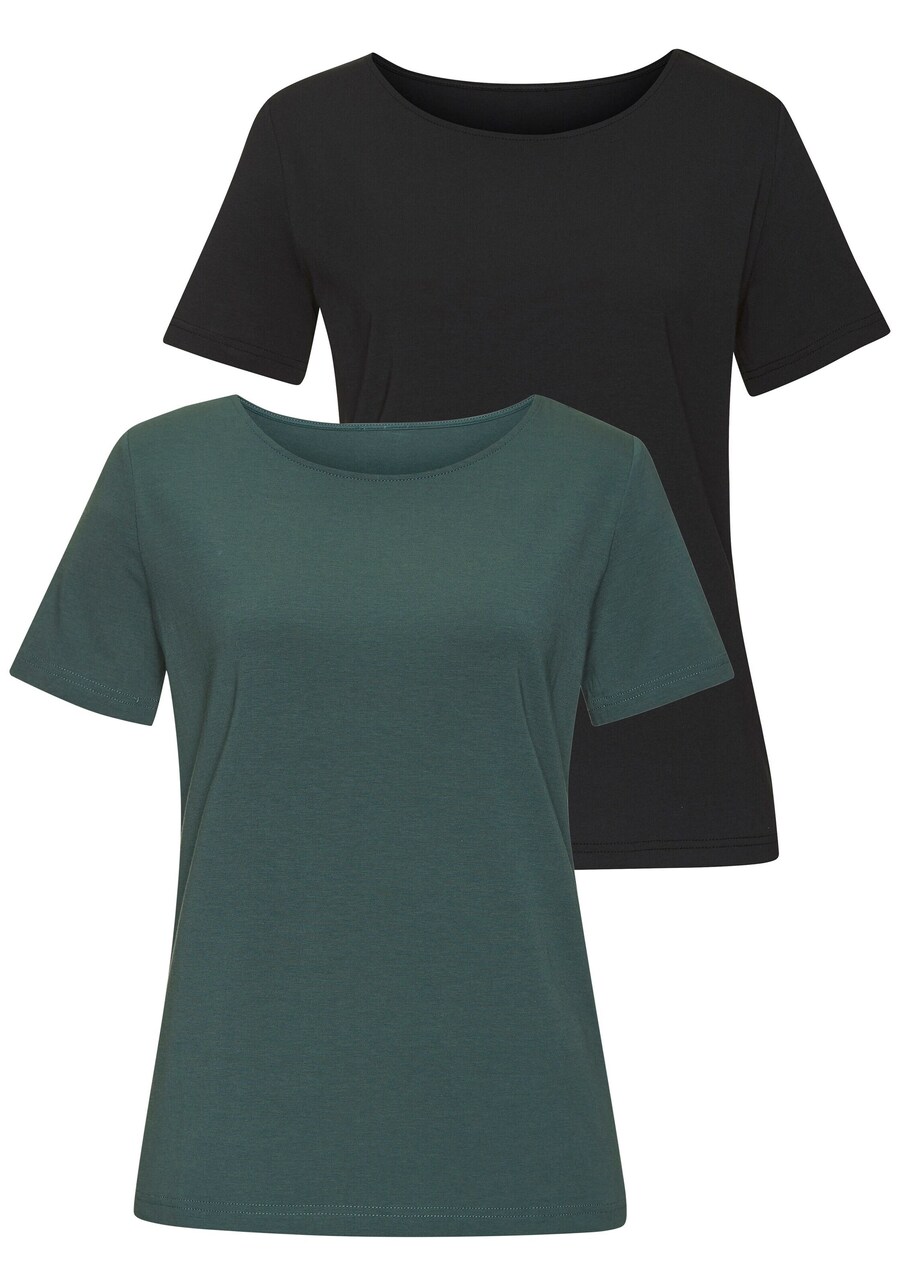 

Рубашка LASCANA, цвет Dark green/Black