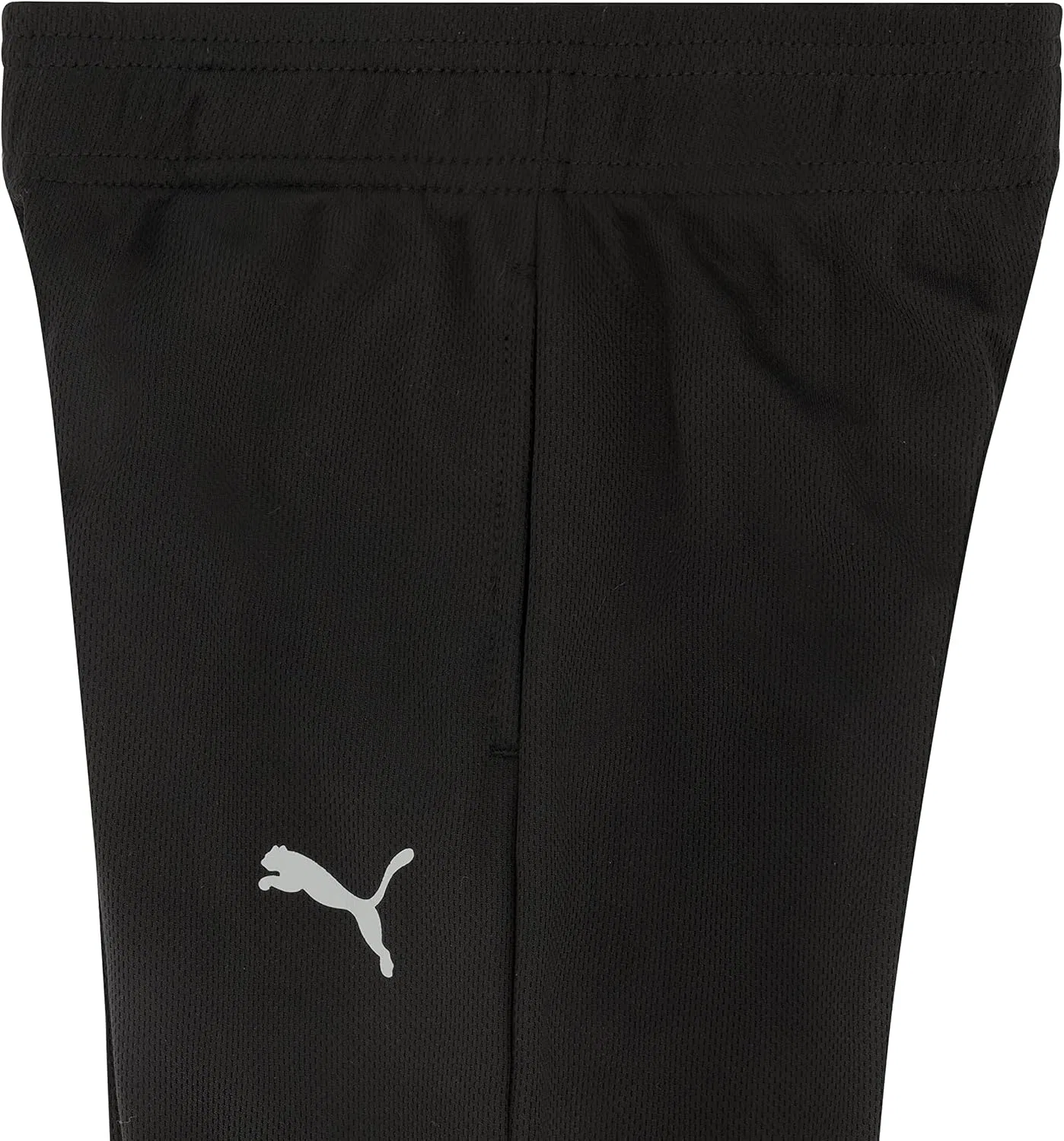 Детские сетчатые брюки Puma с логотипом Core Logo, Puma Black/White Logo — фото 4