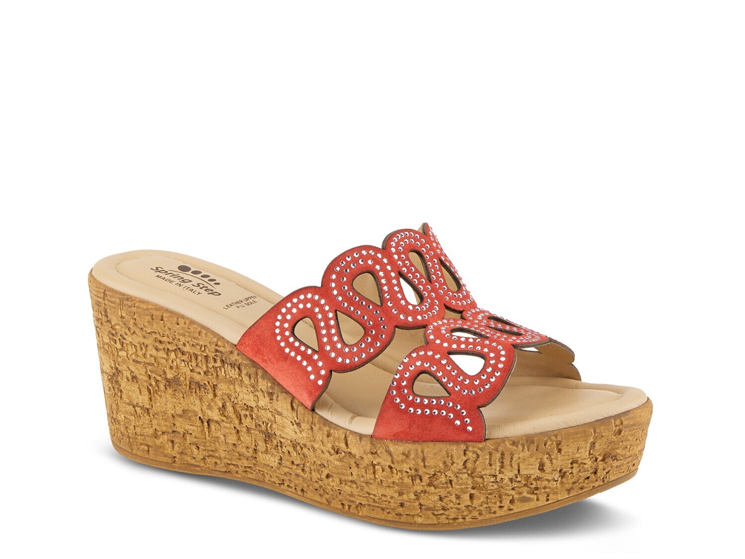 

Сандалии замшевые Spring Step Mssteamy на танкетке, красный