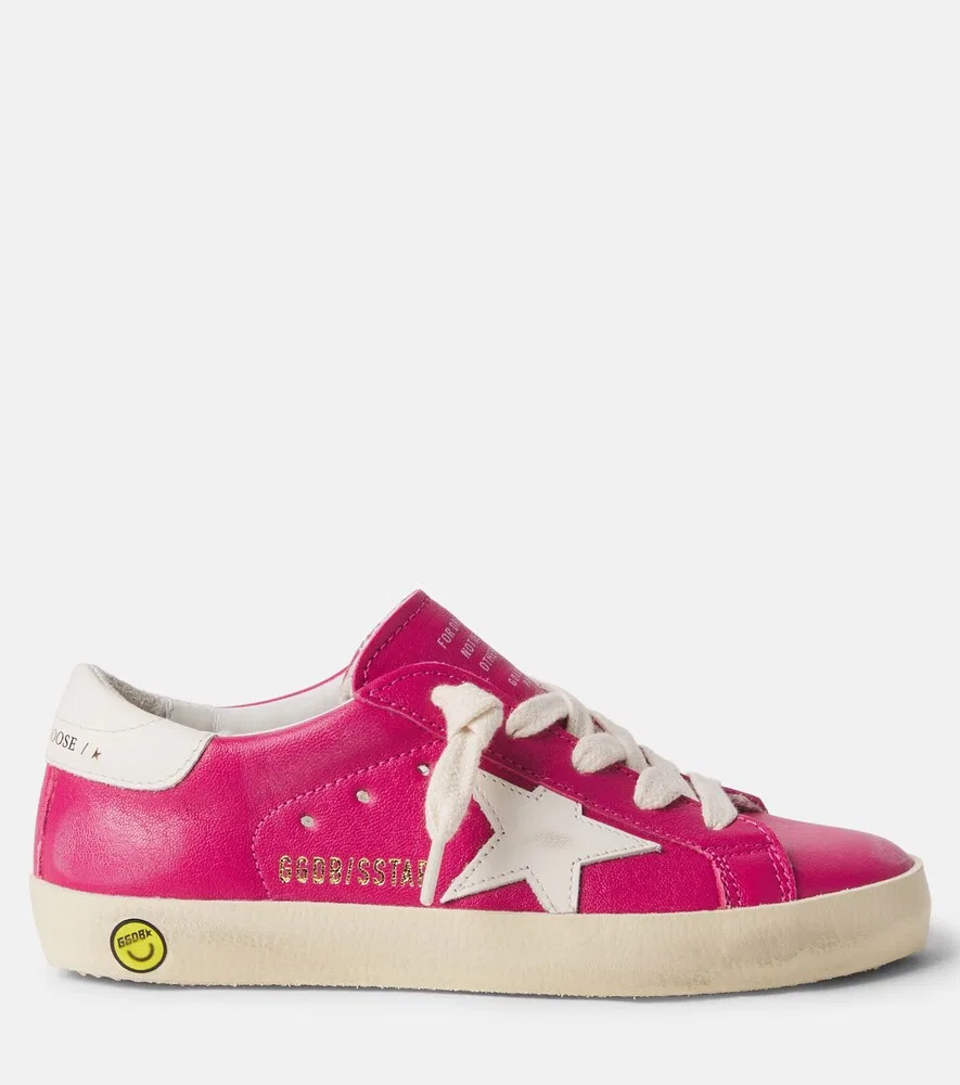 Кожаные кроссовки Super-Star Golden Goose Kids, розовый — фото 3
