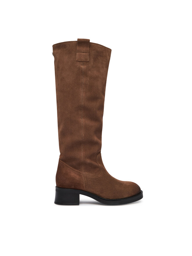 Женские сапоги Steve Madden Banner замшевые на каблуке, коричневый