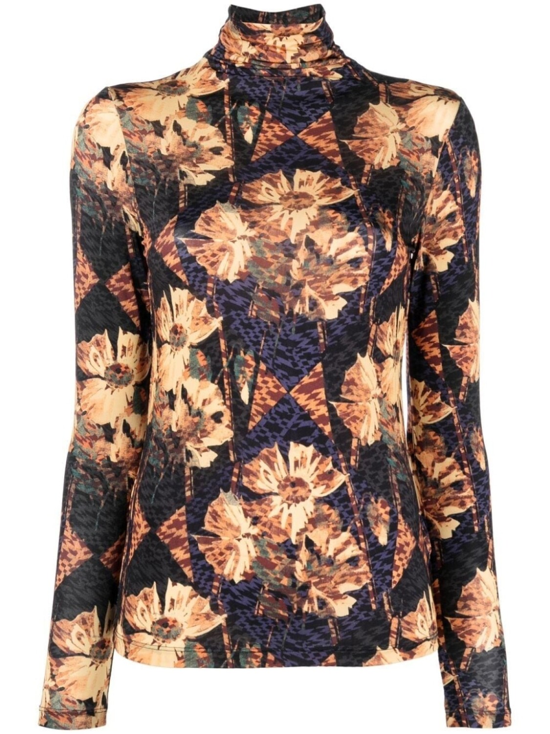 

Ulla Johnson топ Aurelia с высоким воротником, оранжевый