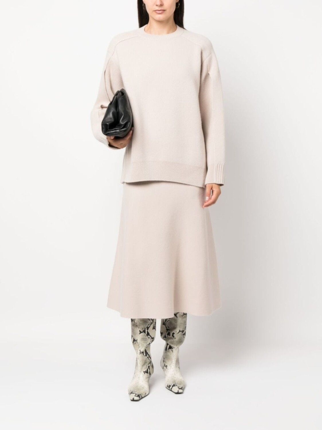 Lanvin джемпер из смесовой вирджинской шерсти, нейтральный цвет — фото 2