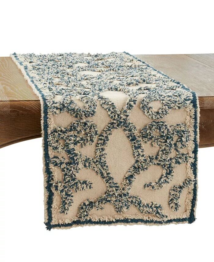 

Коврик с тафтинговым рисунком, 72 x 16 дюймов Saro Lifestyle, синий