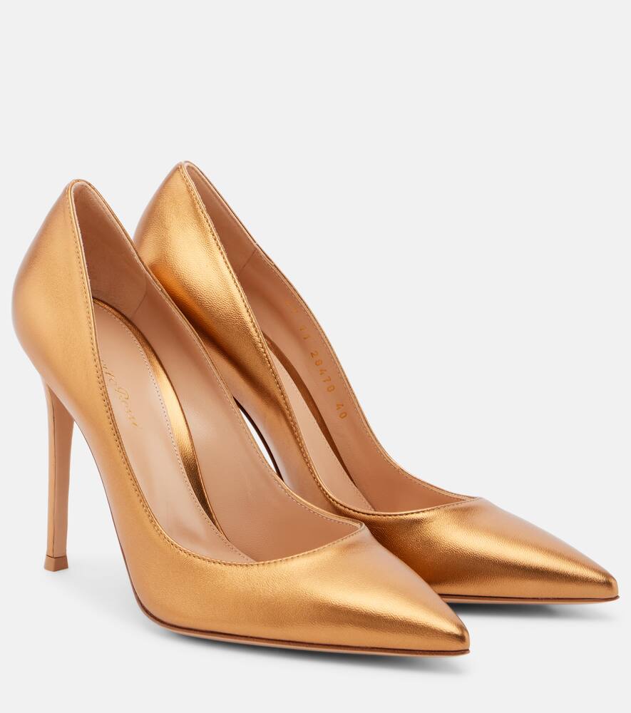 Туфли-лодочки Gianvito 105 из металлизированной кожи Gianvito Rossi, Bronze
