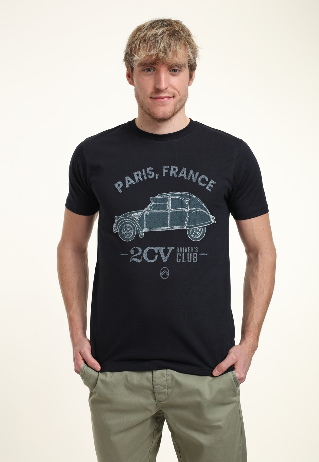 

Футболка с принтом CITROEN DRIVERS CLUB PARIS FRANCE Henry Tiger, темно-синий