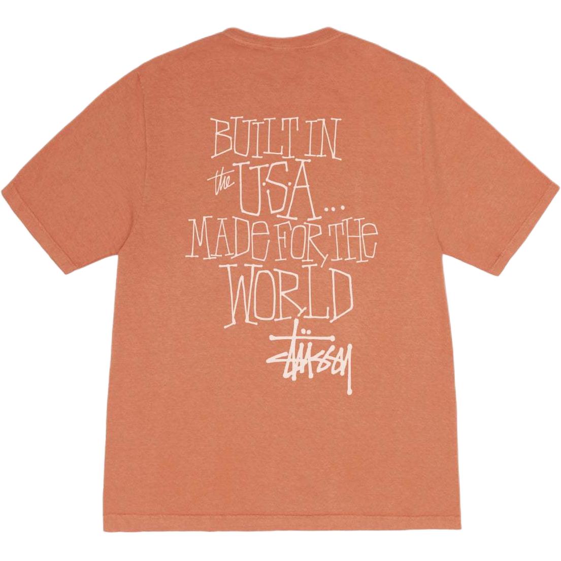 Футболка Stussy, пигментная краска, производство США, белая — фото 2
