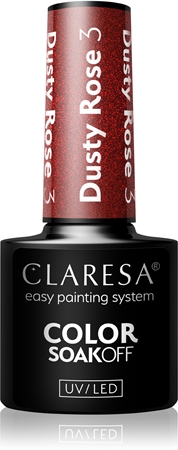 

Гибридный лак для ногтей Claresa SoakOff UV/LED Color Dusty Rose, 3 5 g
