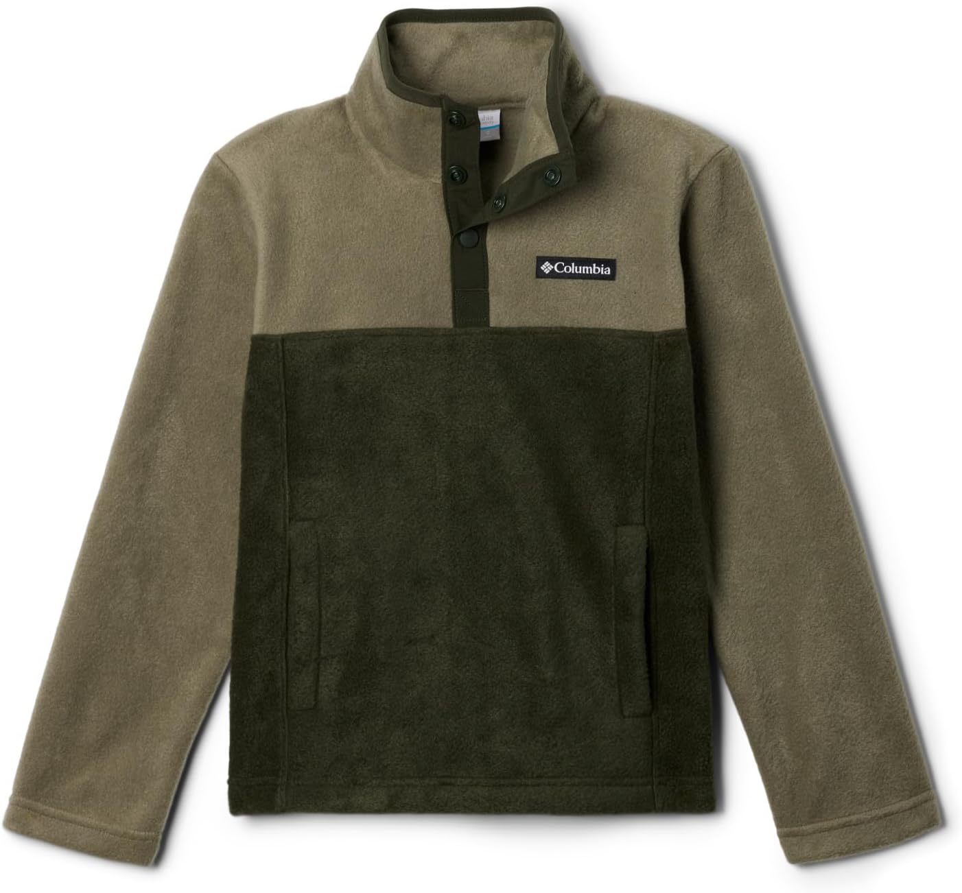

Columbia unisex-child Steens Mtn 1/4 Snap Fleece Pull-over, Greenscape/Stone Green