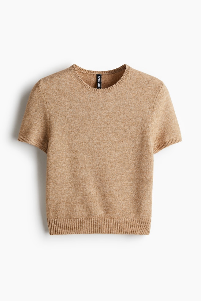 

Футболка из тонкого трикотажа H&M, бежевый