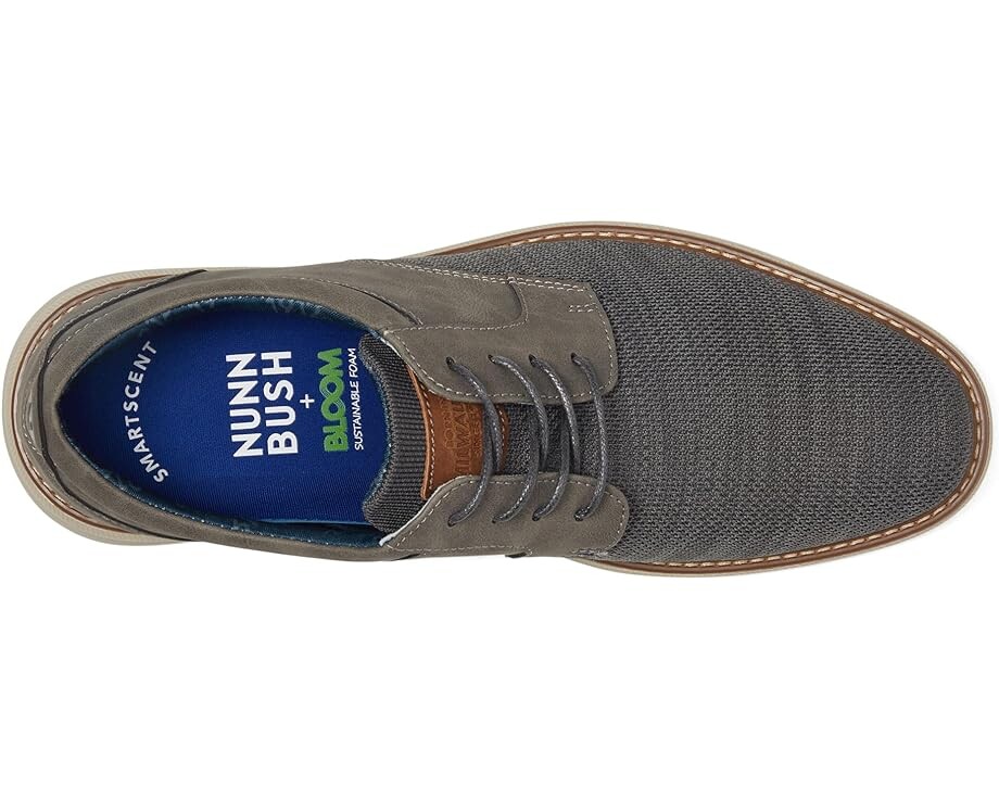 Кроссовки Nunn Bush Chase Knit Plain Toe Oxford Lightweight Breathable Versatile Lace Up, серый — фото 2