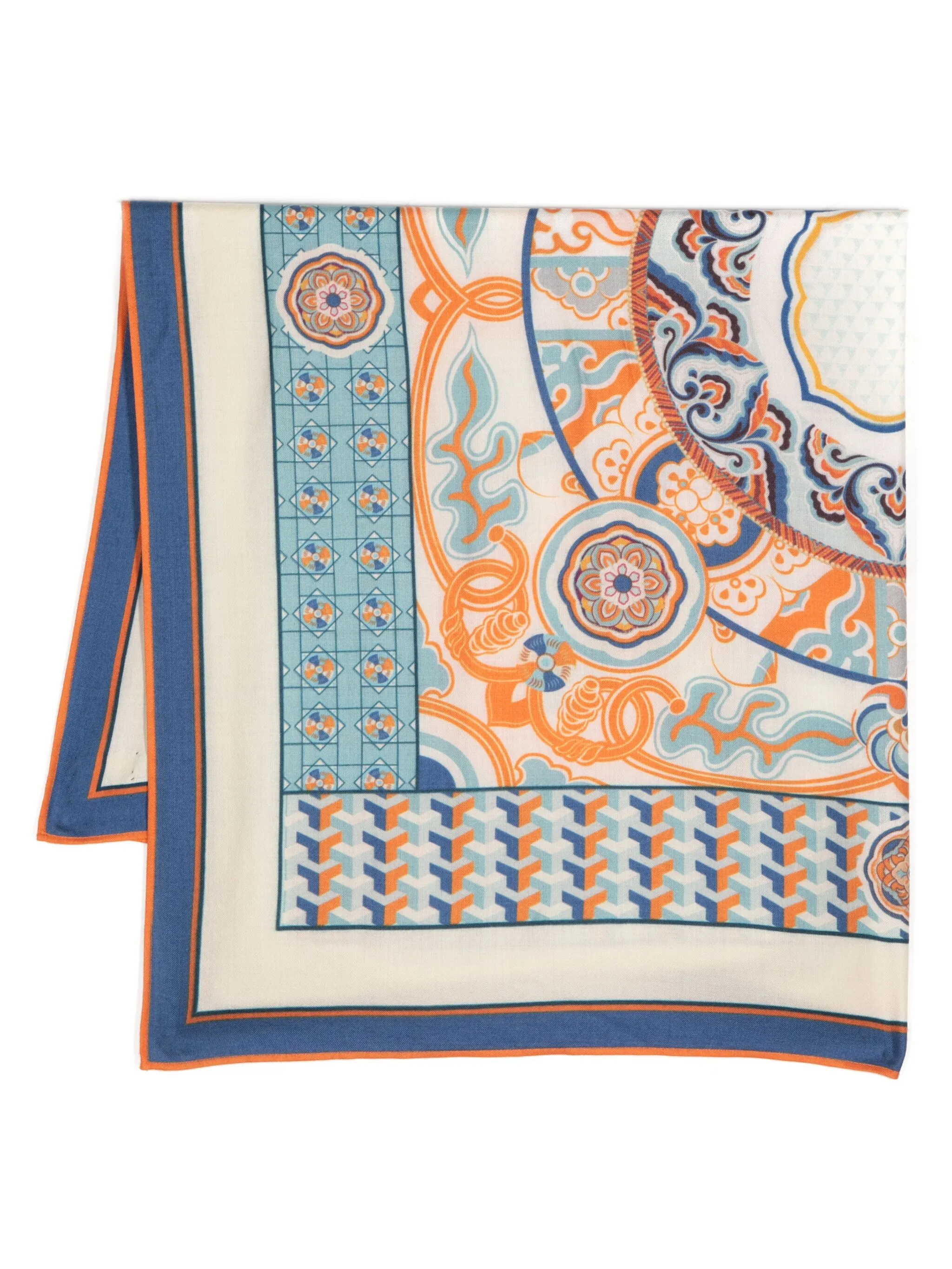 

Кашемировый шарф с графичным принтом N.Peal, нейтральный