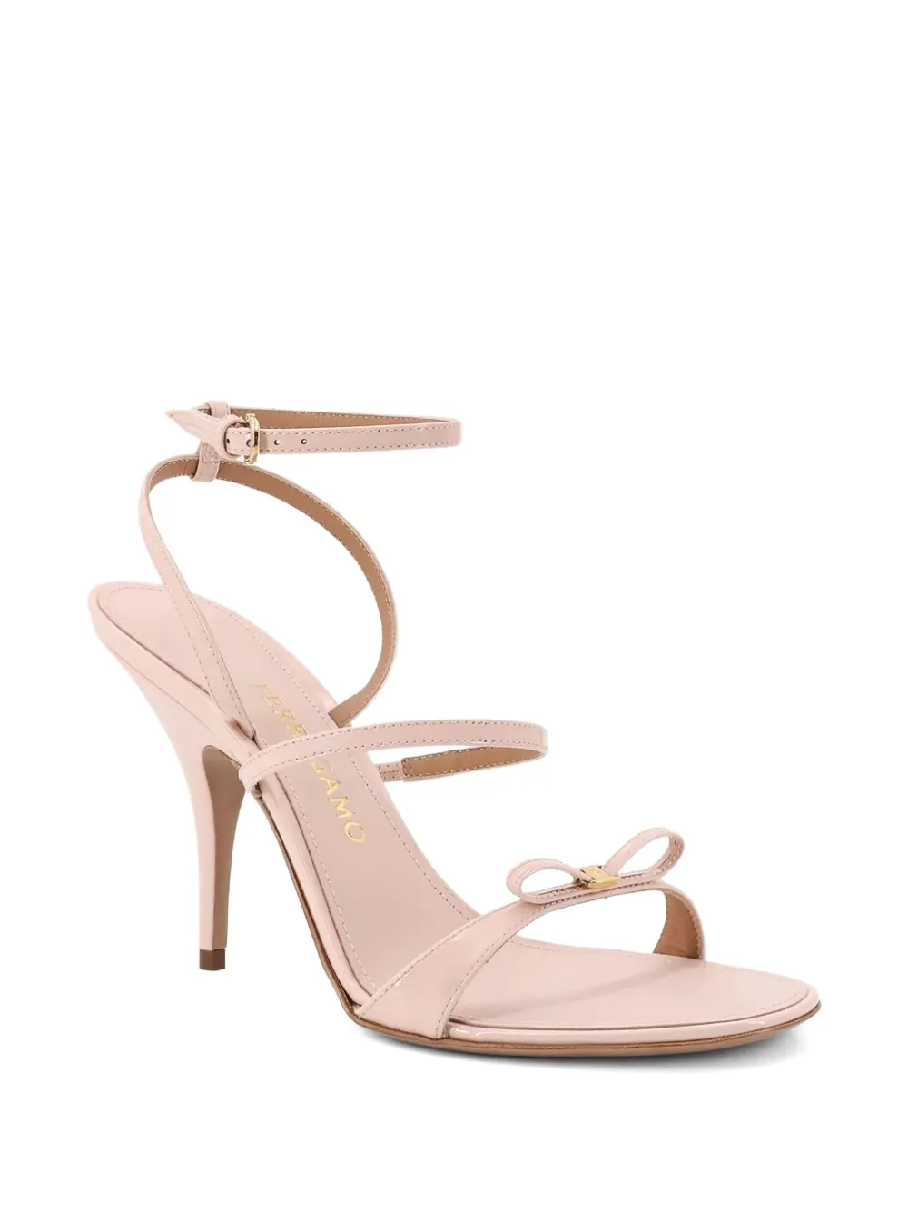 95-миллиметровые босоножки на шпильке с бантом Ferragamo, розовый — фото 2
