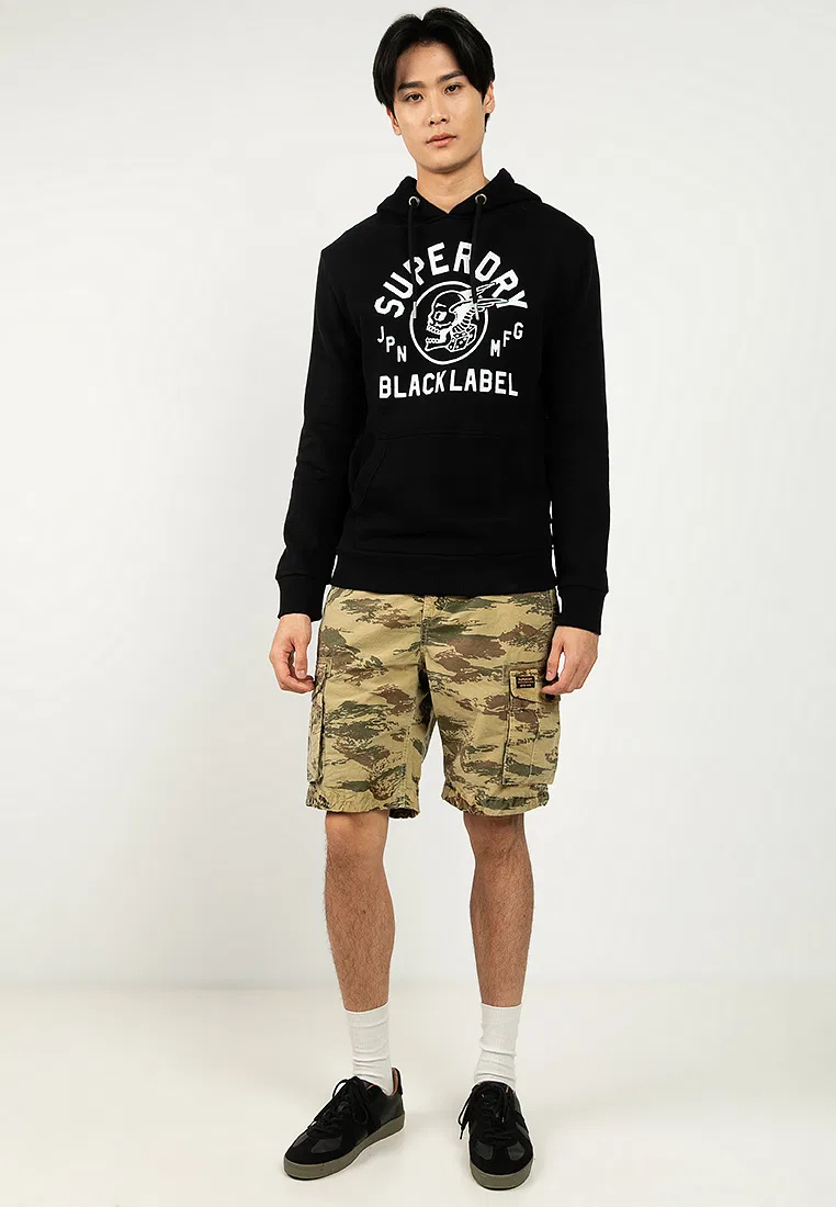 Толстовка с капюшоном, Label Superdry, черный — фото 4