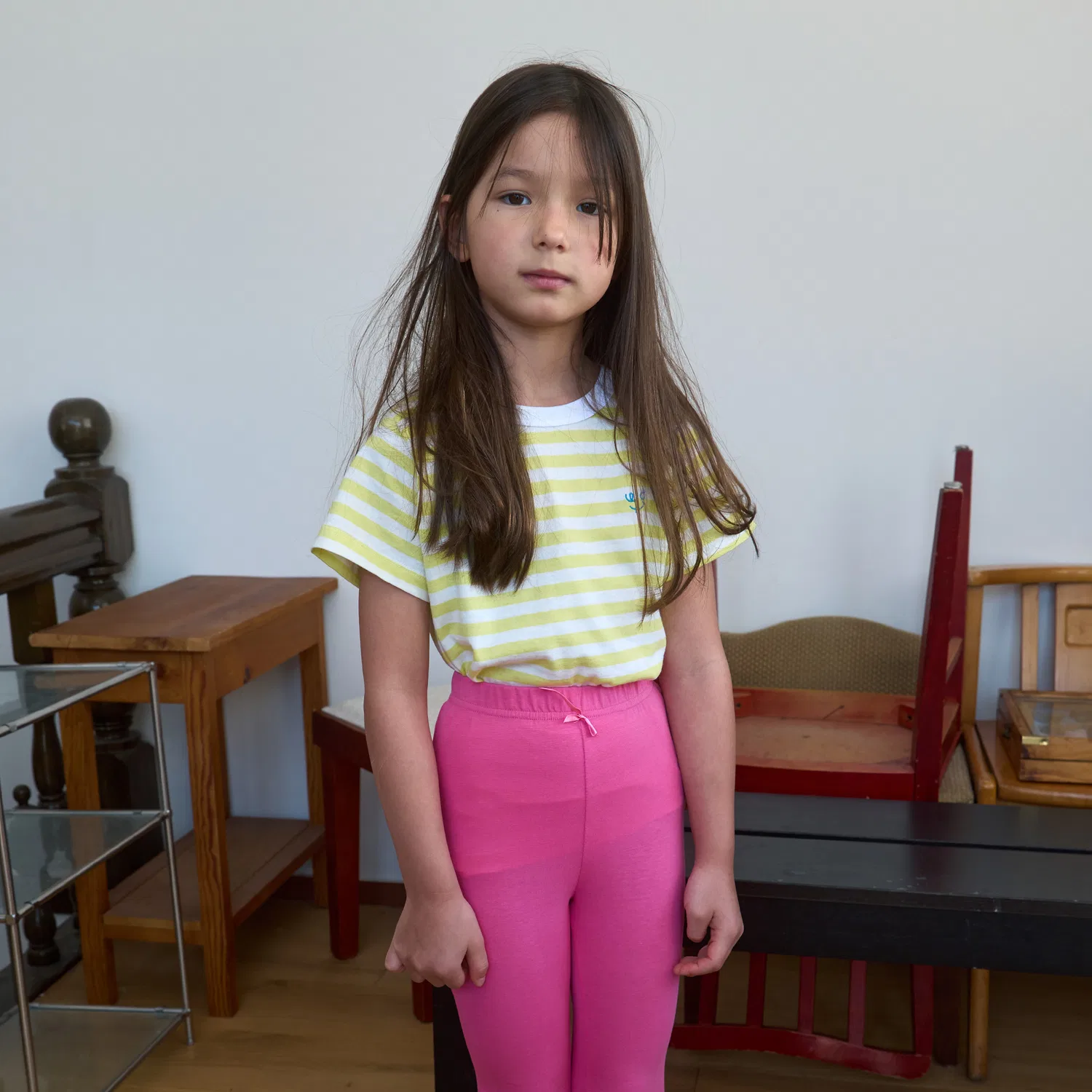 Детская футболка Fresh Stripe, светло-жёлтая, от Whatdoyouthinkabout — фото 2