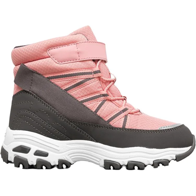 Skechers DLITES детские повседневные кроссовки с противоскользящей подошвой, амортизацией и устойчивостью к истиранию, розово-серые, для подростков — фото 3