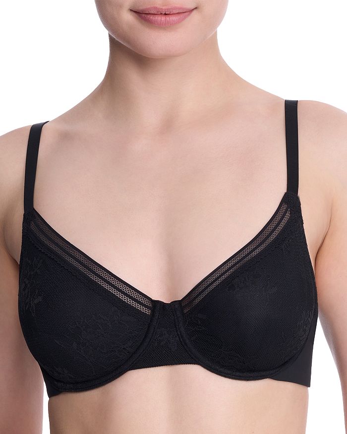 

Бюстгальтер с кружевом и косточками Love Lace Natori, черный