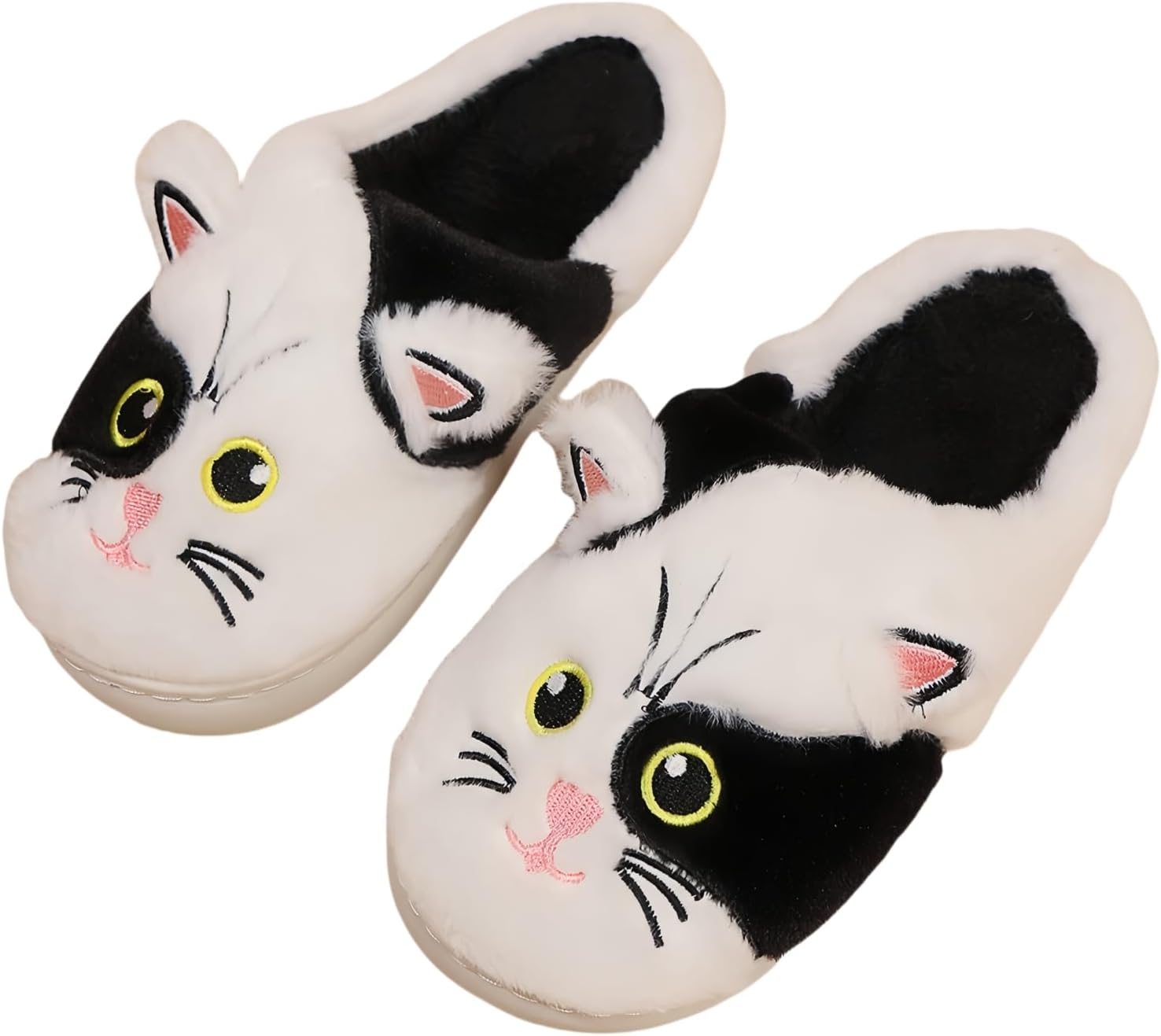 

Плюшевые тапочки с кошкой и мягкой подкладкой Gebufaw, черный