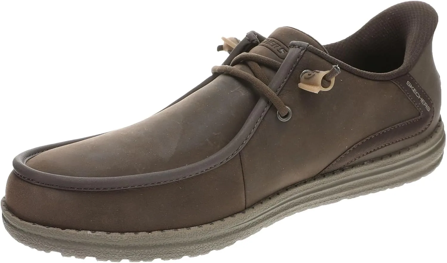 Мужские кроссовки Skechers Melson - носки EdrickMoc, какао — фото 4