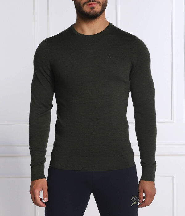 

Шерстяной свитер Regular fit Calvin Klein, зеленый