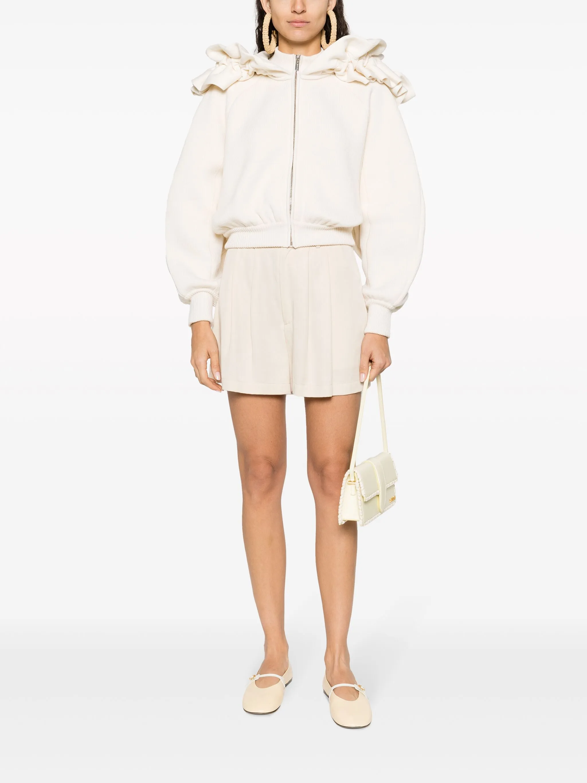 Толстовка La Maille с кринолином и оборками Jacquemus, бежевый — фото 2