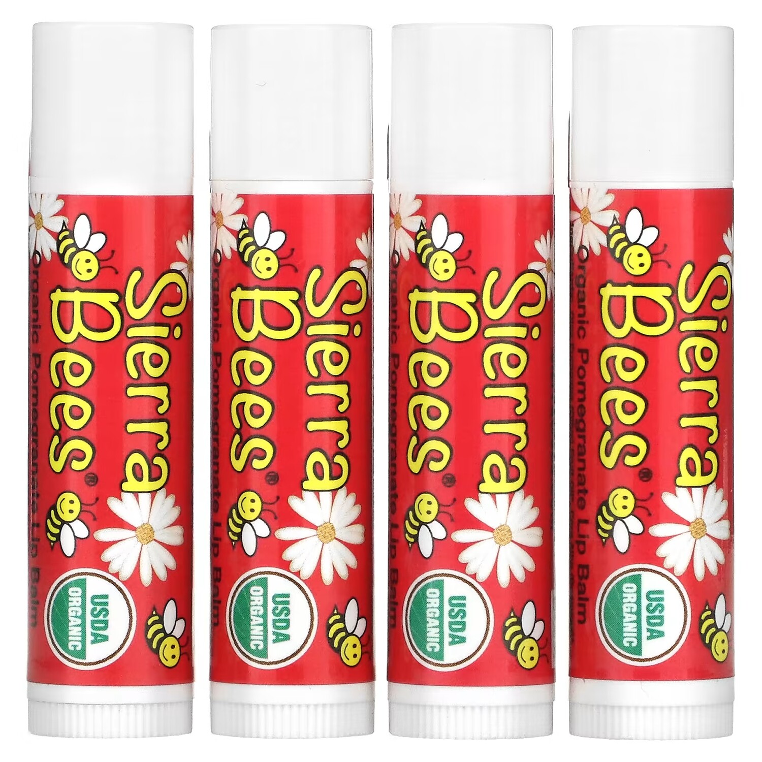 

Органические бальзамы для губ Sierra Bees с гранатом, 4 упаковки по 4,25 г