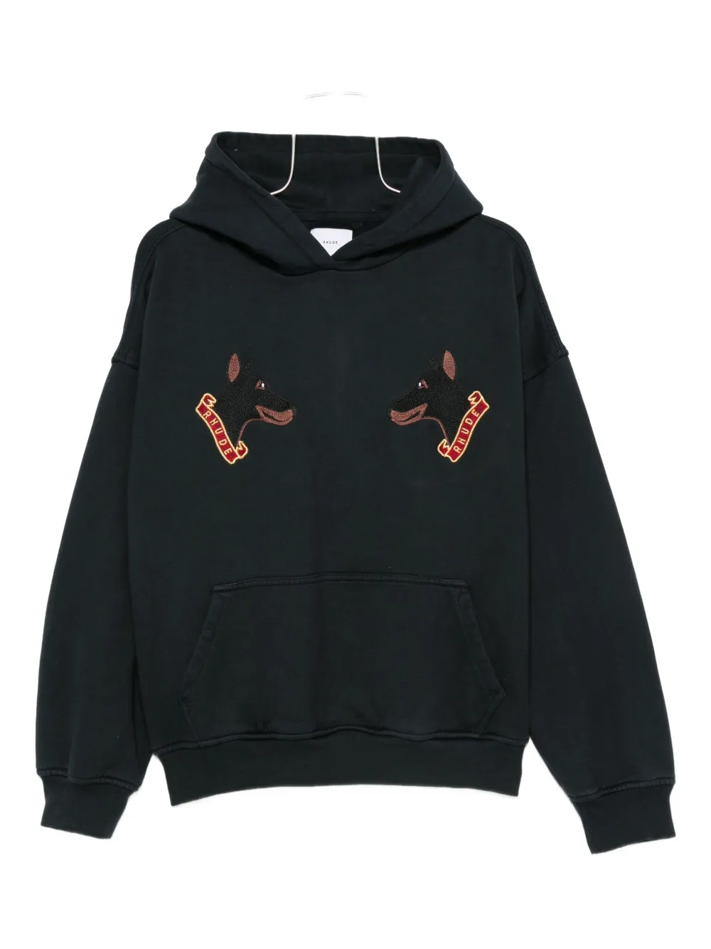

Худи с вышивкой в виде собаки RHUDE, черный
