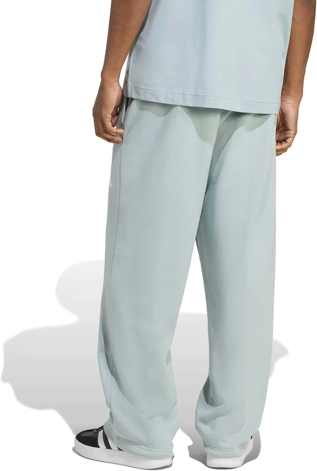 Брюки Adidas Essentials 3-bar Wide Leg, белый — фото 3