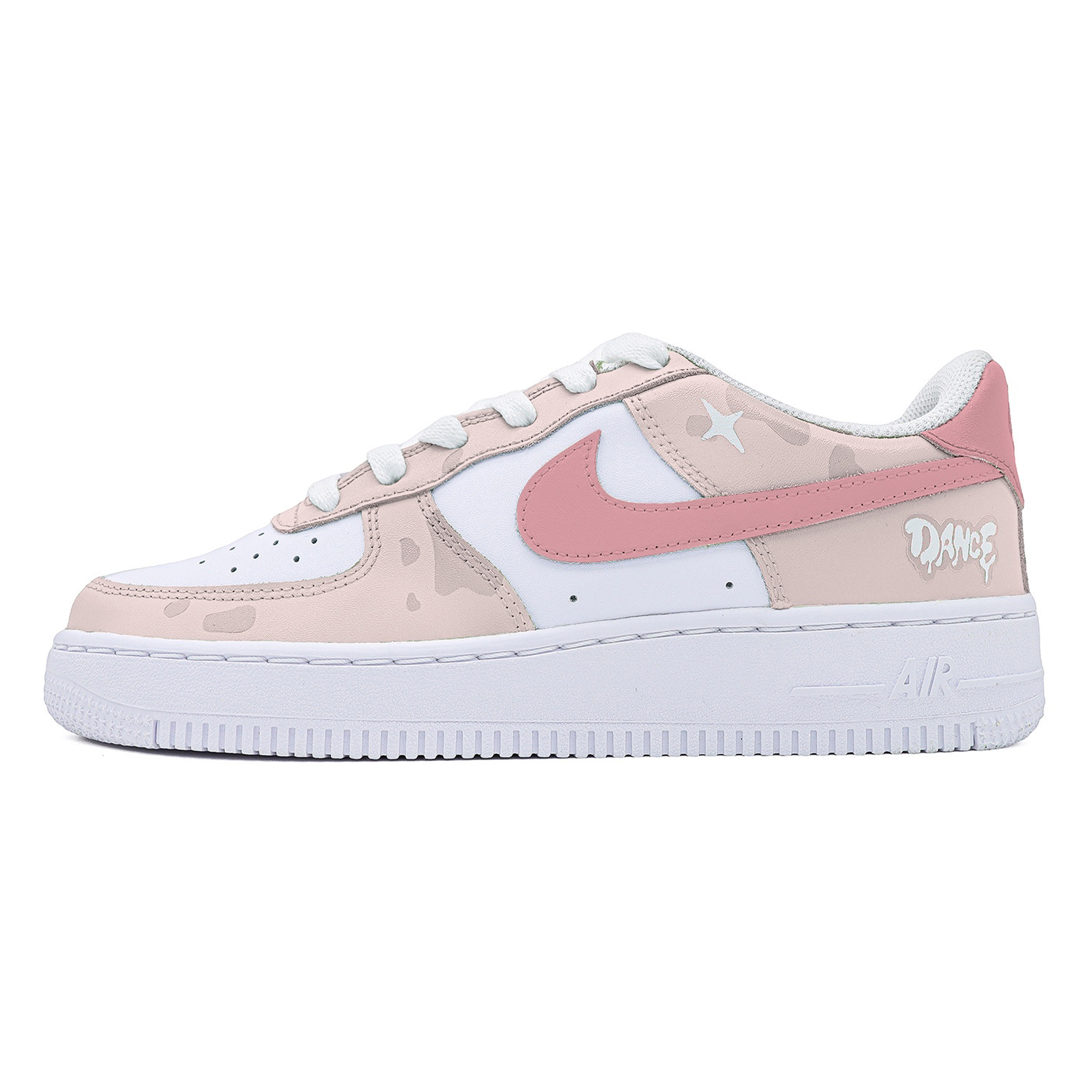 

Nike Детские кроссовки для скейтбординга Air Force 1 Low Top, розовые, для подростков