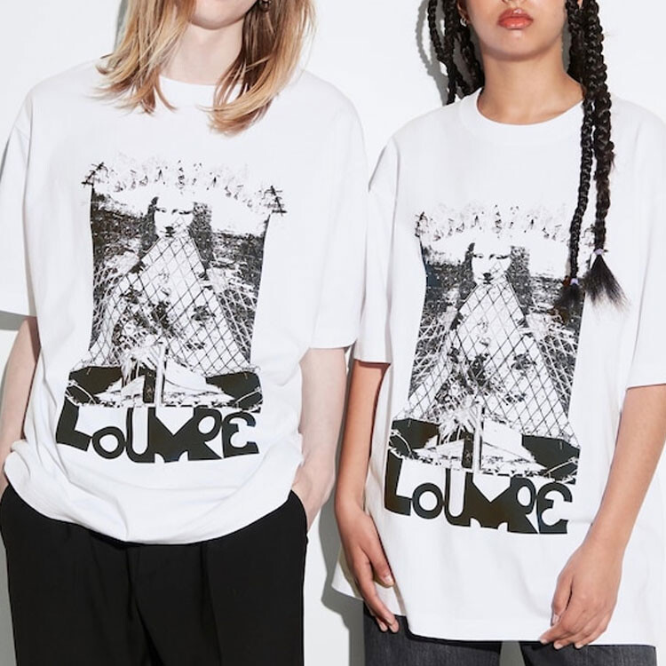 Футболка с логотипом X Louvre, унисекс, белая Uniqlo, белый — фото 4