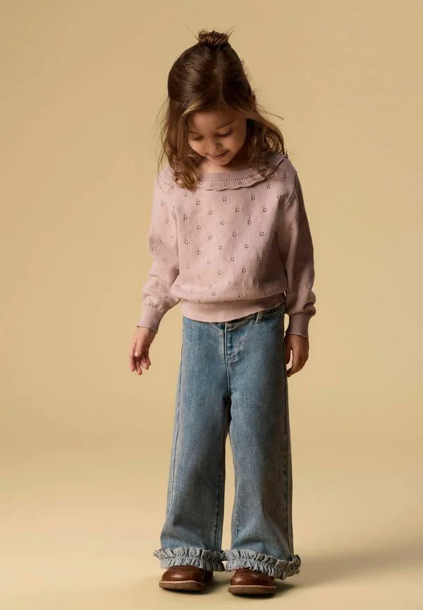 Джинсы свободного кроя с широкими штанинами Lil' Atelier, Medium Blue Denim