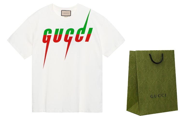 Футболка мужская хлопковая GUCCI Blade экрю — фото 3