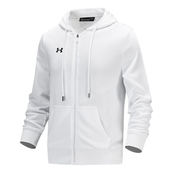 

Куртка fleece full zip hoodie 'white' Under Armour, белый