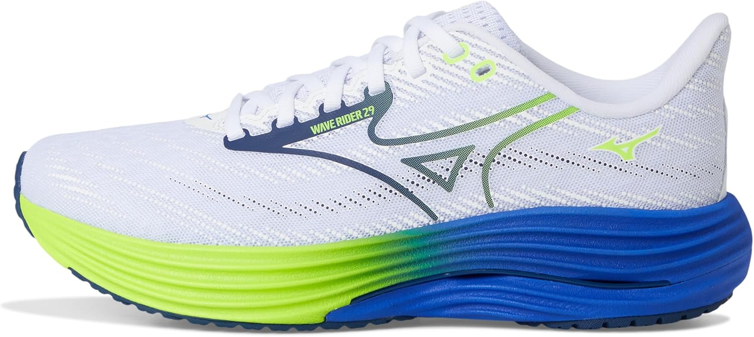 Мужские кроссовки Mizuno Wave Rider 29 2e, белый/синий — фото 4