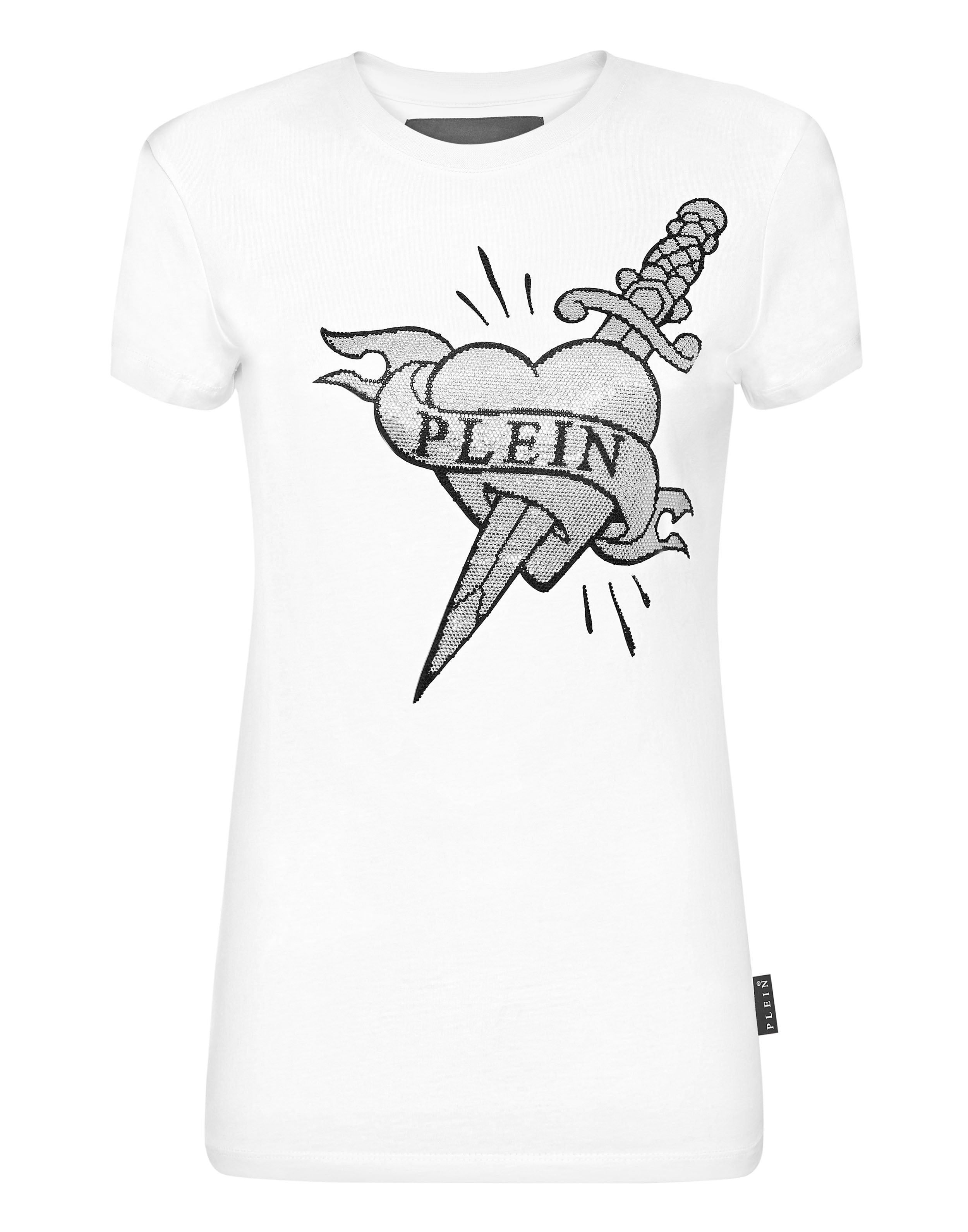 

Футболка Sexy Pure Round Neck SS Strass Love Plein PHILIPP PLEIN, белый