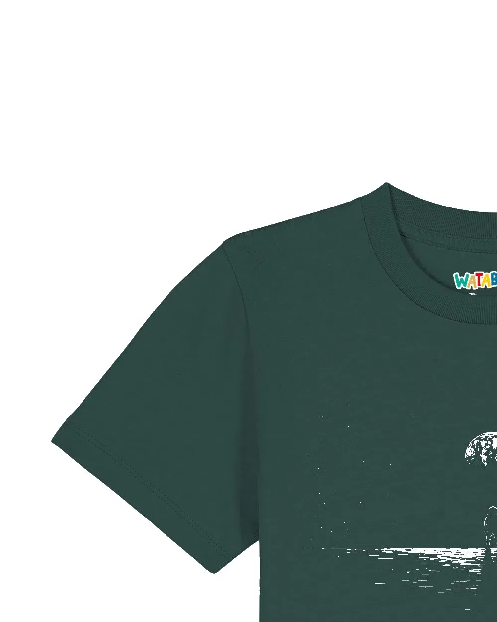 Детское футболка из органического хлопка Wat? Apparel, темно-зеленый — фото 3
