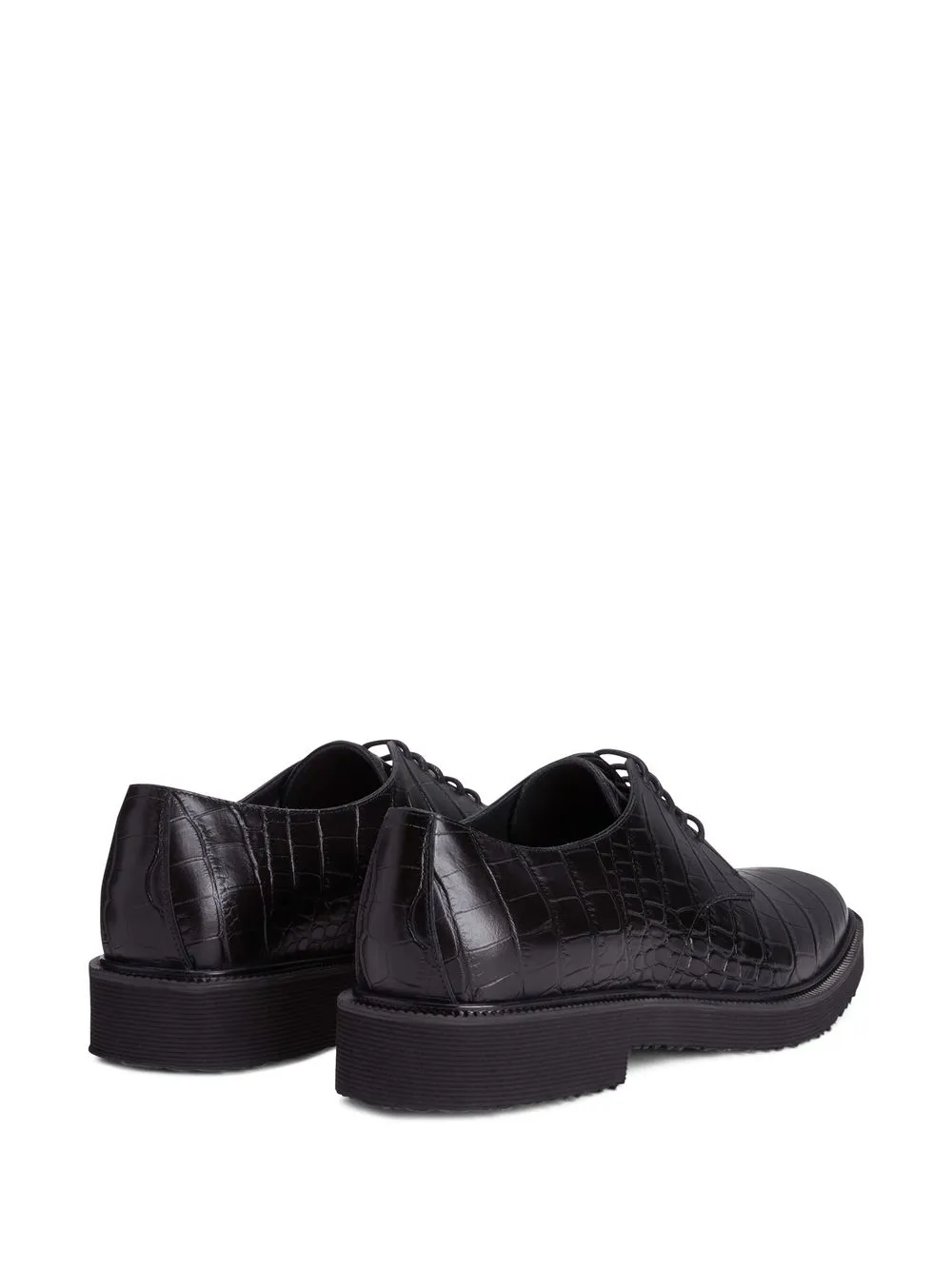 Оксфорды с тиснением под кожу крокодила Giuseppe Zanotti, черный — фото 3